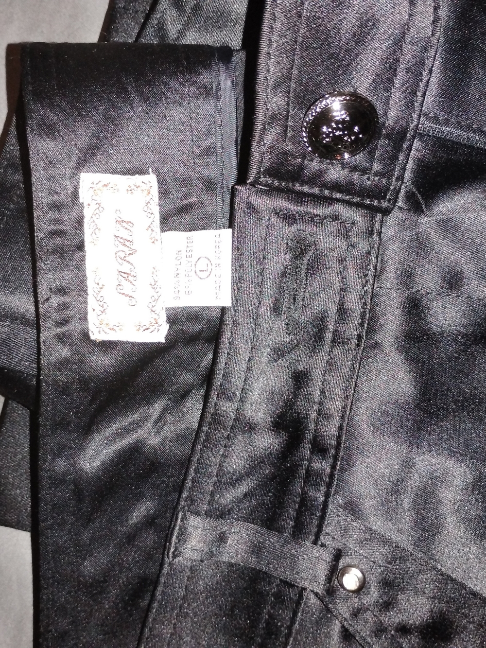 Satin Black Boot Cut Pants